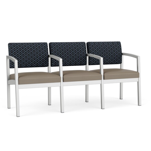 Lesro Lenox 3 Seat Tandem Seating W/ Arms, 64.5 in W 24.5 in L 32 in H LS3103 - main
